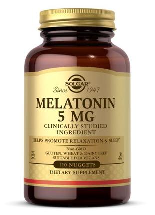 Натуральна добавка Solgar Melatonin 5 mg, 120 таблеток