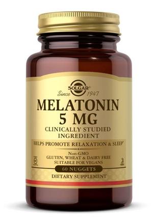 Натуральна добавка Solgar Melatonin 5 mg, 60 таблеток