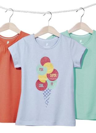 Набори з 3-х футболок для дівчат 1-2 роки фірми lupilu німеччина