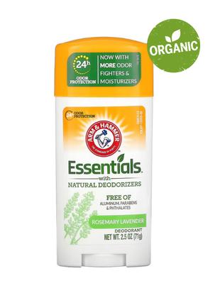Arm & Hammer, Essentials, Дезодорант, Розмарин та лаванда, 71 г