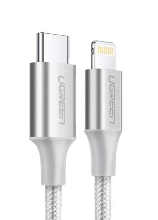 Кабель зарядный Ugreen MFi сертифицированный USB-C to Lightnin...