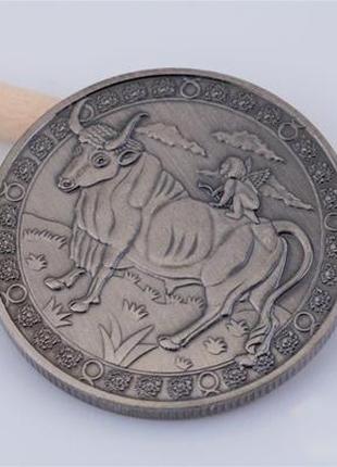 Монета сувенирная знак зодиака Телец арт. 02903