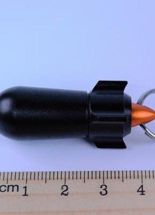 Брелок-капсула "Бомба" (цвет-черный) арт. 03003