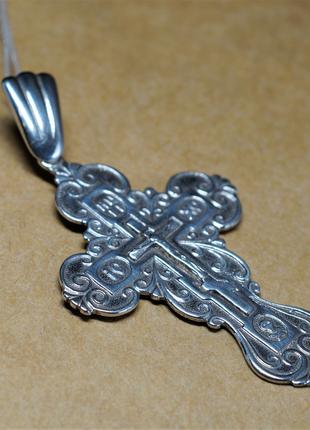 Кулон-крест серебряный 925 пробы.