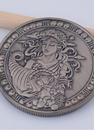 Монета сувенирная знак зодиака Дева арт. 02898