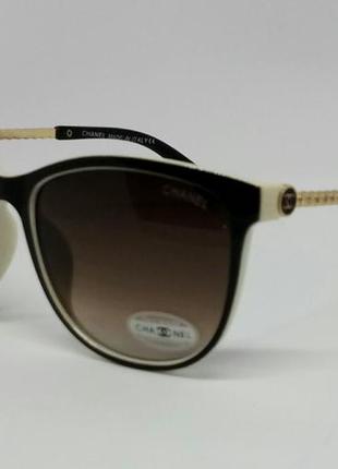 Chanel очки женские солнцезащитные коричнево бежевые с градиентом