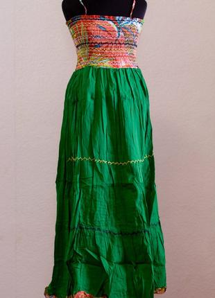 Длинное летнее платье сарафан . Раджастан. Индия Размер S