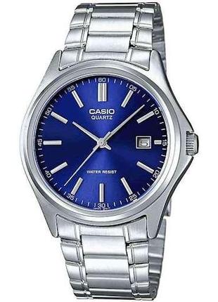 Часы наручные мужские с синим циферблатом стальные Casio Colle...