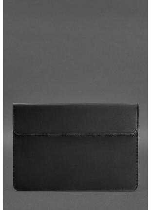 Кожаный чехол-конверт на магнитах для MacBook Air/Pro 13'' Черный