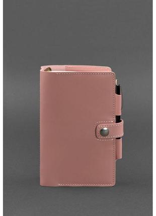 Женский кожаный блокнот (Софт-бук) 4.0 розовый