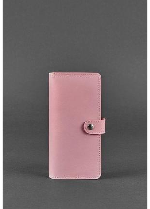 Кожане жіноче портмоне 7.0 Розове