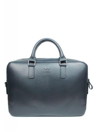 Кожаная деловая сумка Briefcase 2.0 синий сафьян