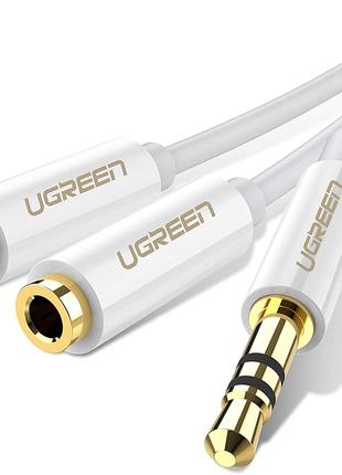 Сплиттер Ugreen переходник-разветвитель 3.5mm AM to 3.5mm 2 AF...