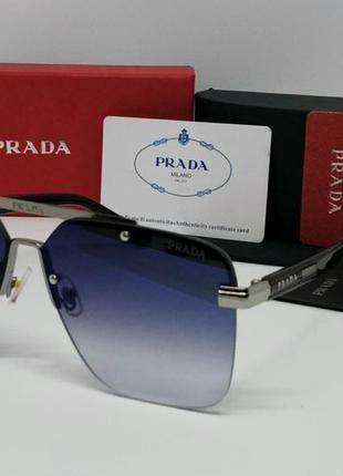 Очки в стиле prada стильные мужские солнцезащитные очки сине ф...