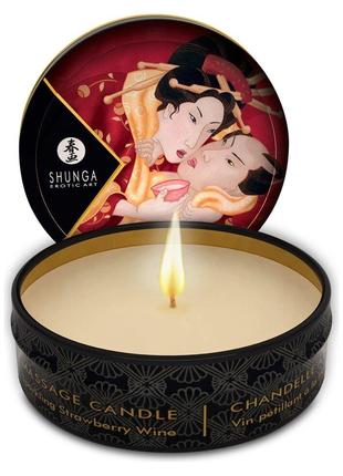 Массажная свеча Shunga Mini Massage Candle - Sparkling Strawbe...