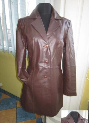 Классная женская кожаная куртка-пальто laura scott. англия. ло...
