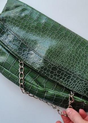 Клатч сумка зеленый змея