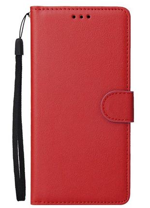 Чехол книжка для Xiaomi Redmi 5 Plus Красный магнит ремешок