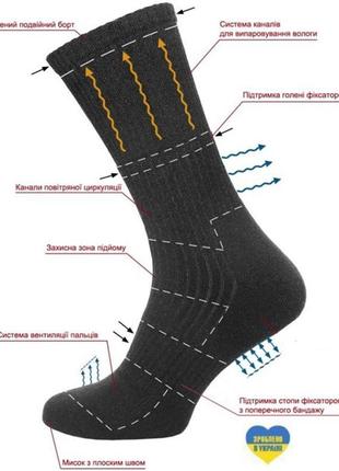 Трекінгові шкарпетки зимові (із махрою) р.23-31