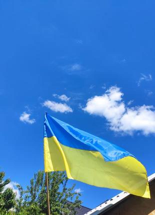 Флаг украины 90см. на 140см. прапор україни. киев есть самовывоз.