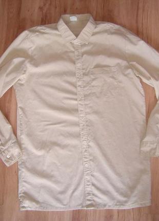 Бежевая мужская рубашка из смеси хлопка 41 р l