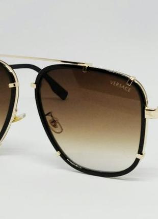Versace модные женские солнцезащитные очки коричневый градиент...