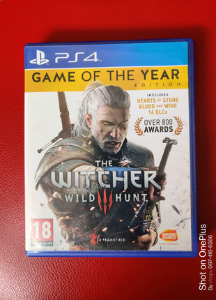 Гра диск The Witcher 3 Ведьмак 3 Game of Year для PS4 / PS5