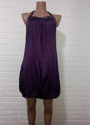 Фиолетовое летнее платье сарафан