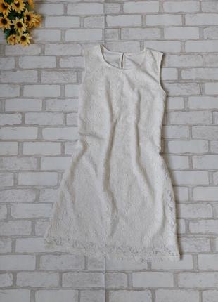 Платье женское белое с гипюром