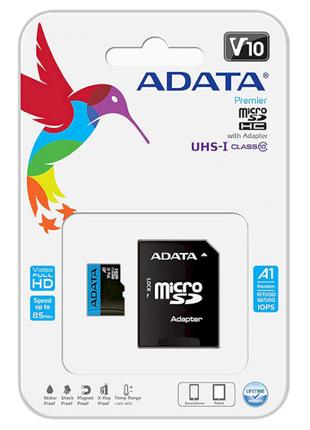 Карта пам'яті ADATA microSDHC 32 Gb Class 10 UHS-I Premier + S...