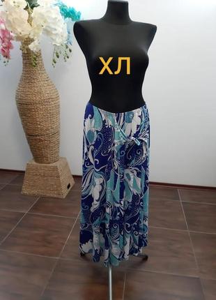 Дизайнерская юбка в принт xl+