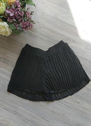 Женские плиссерованные шорты юбка гофре плиссе размер 44/46
