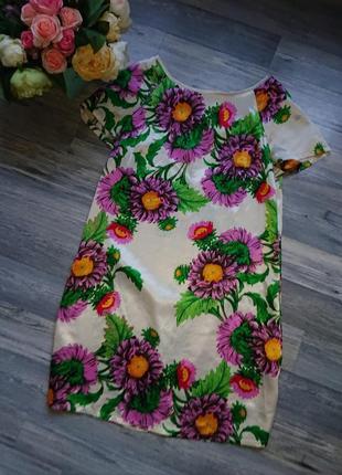 Женское летнее платье в цветы сарафан размер 40/42/44