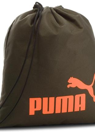 Рюкзак-мешок спортивный puma phase gym back 074943 05 (темно-з...