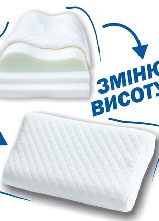 Тришарова ортопедична подушка для дітей з ефектом пам'яті Olvi...