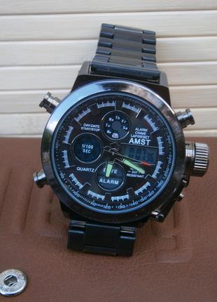 Годинник чоловічий спортивний AMST 3003C Metall All Black