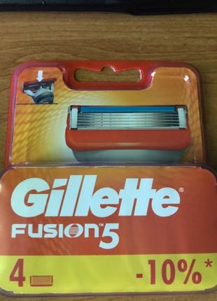 Сменные картриджи (лезвие) Gillette fusion 5 4шт