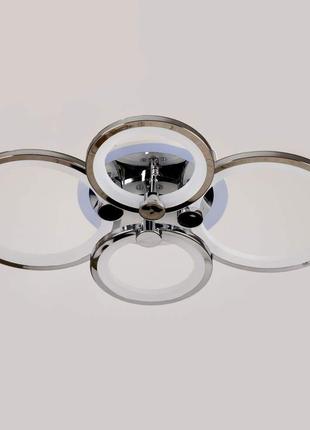 Светодиодная люстра кольца с пультом управления серебро 112W D...