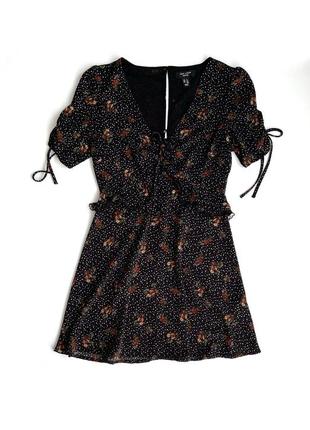 Распродажа new look 36 чёрное короткое легкое платье сарафан в...