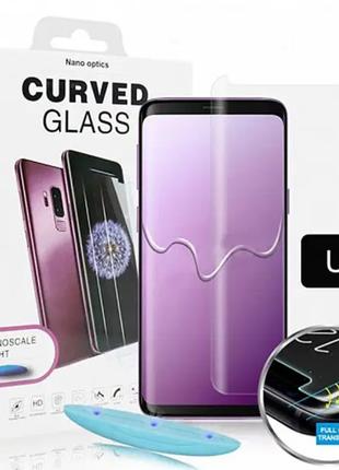 Защитное 3D стекло FullGlue UV с УФ лампой Samsung Galaxy S9 Plus