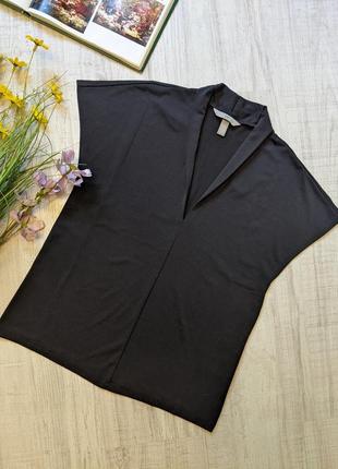Елегантна  чорна блуза легка черная женская блузка