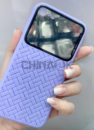 Чехол с переплетом и зеркалом для iPhone XR Фиолетовый/Violet