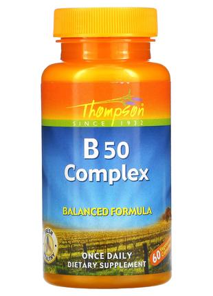 B50 Complex, комплекс витаминов группы В, 60капс. Thompson
