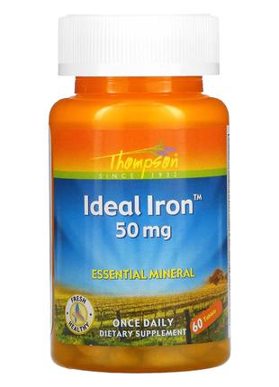 Железо, 50 мг, 60 таблеток Thompson, США