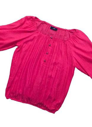 M-l розовая красная блузка блуза вискоза с рукавом