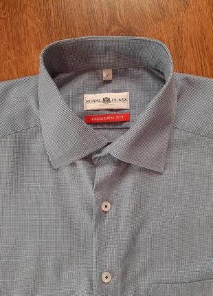 Базова блакитна сорочка з коротким рукавом