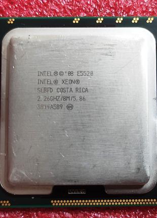 Процесор Intel  Xeon E5520 (4 ядра, 8 потоків, сокет 1366).
