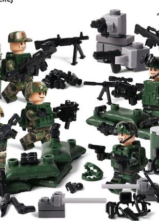 Фигурки человечки военные спецназ солдаты оружие для лего lego