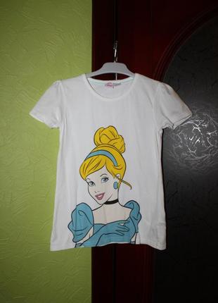 Красивая футболка девочке 7-8 лет с золушкой от disney