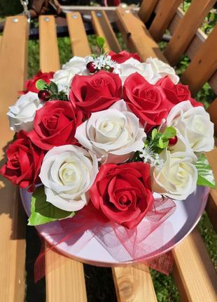 Букет троянд-роз із вспіненого мила